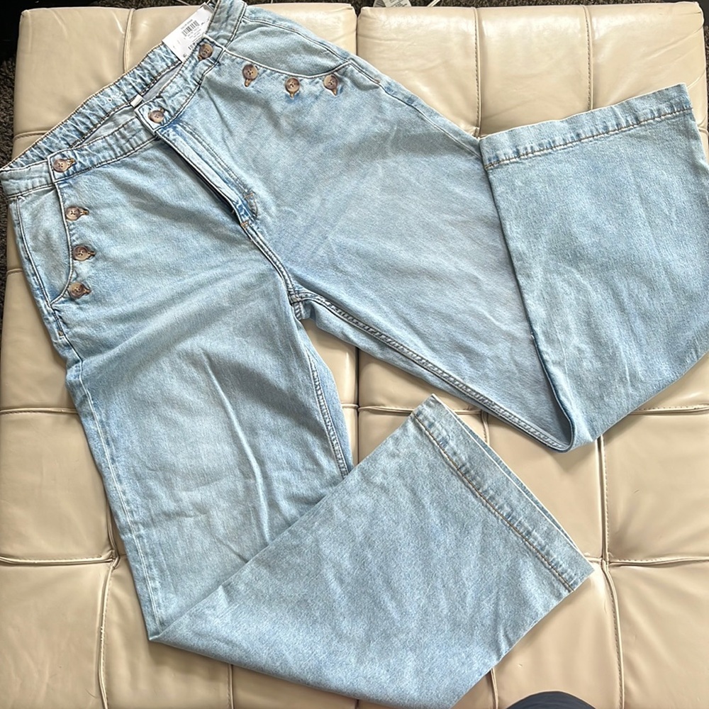 On 34th high-rise wide leg sailor jeans size 12 NWT